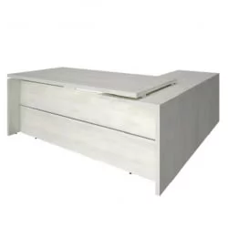 Стол руководителя ЙАЛТА ЛТ-C 20 Л Снежная Платина / YALTA LT-C L