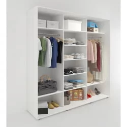 Трехстворчатый шкаф Акцент-Дуэт КВ 1500х600 Выбеленное дерево