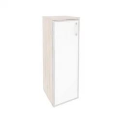 Шкаф средний узкий левый ОНИКС О.СУ-2.4Р(Л) вхите Денвер Светлый / ONIX O.SU-2.4R(L) white