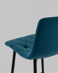 Стул полубарный Одди Диамонд велюр синий / Diamond