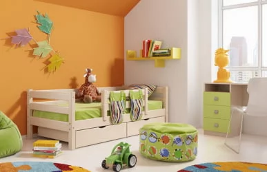 Кровать Соня Вариант 4 с защитой по центру