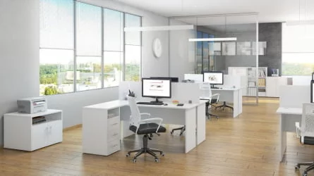 Комплект мебели для персонала Тренд ТРД02 Белый / Trend TRD02