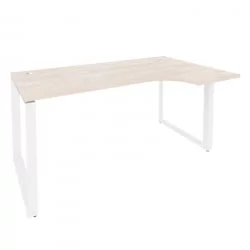 Стол эргономичный правый на О-образном м/к ОНИКС О.МО-СА-1Р Денвер Светлый/Белый / ONIX O.MO-SA-1R
