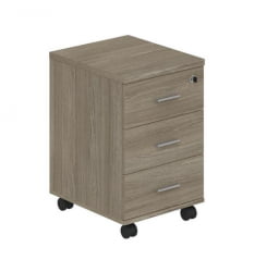 Тумба опорная (мобильная) с 3 ящиками Винг ВН.201.ОД Дуб темный / Wing WN.201.OD