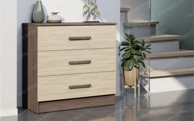 Комод в прихожую Ясень шимо темный/Ясень шимо светлый