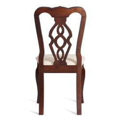 Стул Афродита/ Апхродите дерево гевея, 46х54х99см, Каппучино , ткань кремовая с рисунком (А04) / Aphrodite Cappuchino