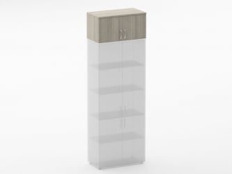 Антресоль широкая Глассй 6.04.131 Дуб сантана светлый / Glassy