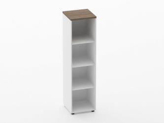 Шкаф 3 узкий открытый Дека 10.16.10 Дуб Верцаска/Белый / Deka