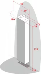 Поворотный шкаф в белом стекле Лупо Вхите Белый / Lupo White