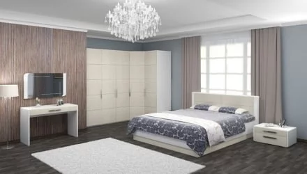 Кровать с подъёмным механизмом Вива 160х200 с подъемным механизмом Белая Белый глянец