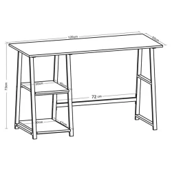 Стол на металлокаркасе БРАБИКС ЛОФТ CД-006 Дуб натуральный / BRABIX LOFT CD-006