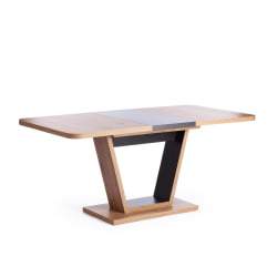 Раздвижной стол ВОКС ЛДСП, 132-172кс85кс75,5 см, Дуб артисан/Графит / VOX 132-172x85x75,5