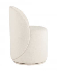 Пуф Лореен вращающийся букле Белый / Loreen