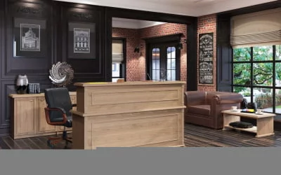 Стойка ресепшен РМС 120 Орех Даллас / RMS