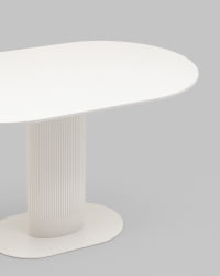 Стол овальный обеденный Мйстерй 130*80 белый / Mystery