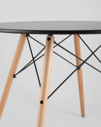 Стол круглый ЕАМЕС ДСВ НЕВ Д=80 черный / EAMES DSW NEW D=80