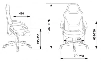 Кресло игровое Зомбие 10 Блаcк / Zombie Black