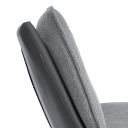 Кресло Космо велюр/букле/экокожа, ВТ шапе силвер/графит / Cosmo VT shape silver/графит