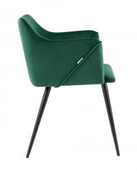 Стул с подлокотниками Джоэл велюр Зеленый