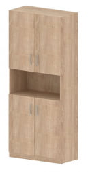 Шкаф с 2-мя комплектами глухих малых дверей СР-5В.4 Дуб Бофорд / SR-5W.4