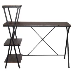 Стол на металлокаркасе БРАБИКС ЛОФТ CД-004 Мореный дуб / BRABIX LOFT CD-004