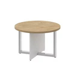 Стол журнальный, круглый СХИФТ СК.СГ-КР-70 Тиквуд Светлый/Белый Бриллиант / SHIFT SK.SG-KR-70