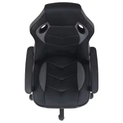 Кресло компьютерное БРАБИКС Фигхтер ГМ-008 экокожа Черное/серое / BRABIX Fighter GM-008