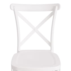 Стул CРОСС (мод. ПЛ24) пластик, 48 х 58 х 89 см, Вхите (белый) 11954 / CROSS (mod. PL24) White
