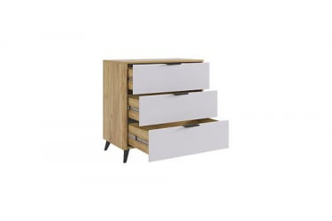 Комод Адам МСА-02 дуб крафт золотой/белое дерево / MSA-02