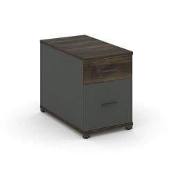 Тумба опорная/приставная с ящиком и распашным фасадом CОНCЕПТ CН.ТГО-004 Б/В Дуб Мали Антрацит / CONCEPT CN.TGO-004 B/W