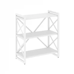 Стеллаж на регулируемых опорах - 3 полки ЛОФТ ВР.Л-МСТ.О-3.8 Металл белый Белый Бриллиант / LOFT VR.L-MST.O-3.8