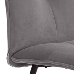 Стул обеденный Свеет велюр, серый/черный, 29, 46х55х88 / Sweet
