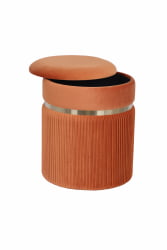 Пуф Миранда с ящиком велюр Оранжевый