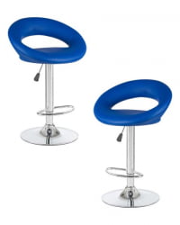 Стул барный ДОБРИН МИРА (синий) 2 шт / DOBRIN MIRA