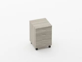 Тумба подкатная с 4-мя ящиками Твин 14.10.11 Дуб Сантана светлый / Twin