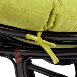 Диван МАМАСАН/МАМАСАН 23/02 В /с подушкой/ подушка 182х119 см, 169х102х80 см, Антикуе бровн (античный черно-коричневый), флок, олива, 23 / MAMASAN/МАМАСАН W Antique brown