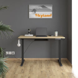 Стол подъемный электрический КСТЕН-УП АТ-002 Дуб светлый/черный / XTEN-UP AT-002