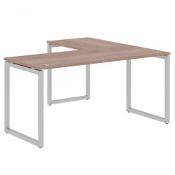 Стол угловой левый КСТЕН-К КСКCТ 1615 Л Дуб Сонома Алюминий / XTEN-Q XQCT L
