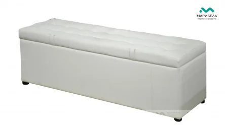 Пуфик «Дуэт» 1200 мм Кожа темная