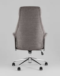 Кресло офисное ТопЧаирс Неома светло-серый экокожа ткань / TopChairs Neoma