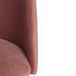 Стул МОНРО (мод. 710) ткань/металл, 56х51х80 см, высота до сиденья 47 см, коралловый баркхат 15 /черный / MONRO (mod. barkhat