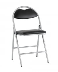 Складной стул Хаген чроме экокожа Черный / Hagen chrome