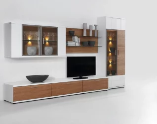 Шкаф для посуды в гостиную Корано Бм.Кор-05 ольха