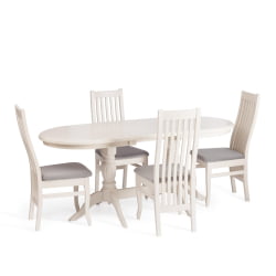 Стол CОППОЛА бук, мдф, 140+40кс80кс77см, Иворй вхите / COPPOLA 140+40x80x77см, Ivory white