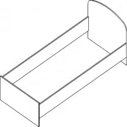 Кровать 80 на 200 Проспект Гм.КРО-8 орех