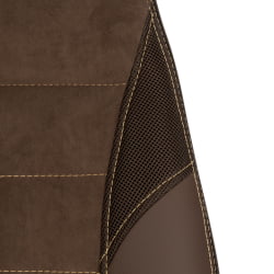 Кресло ИНТЕР (24) кож/зам/флок/ткань, коричневый, 36-36/6/ТВ-24 / INTER 36-36/6/TW-24