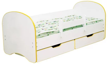 Детская кровать с бортиком Радуга с 2-мя ящиками 800*1900 Синий