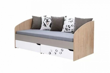 Комплект мебели для комнаты подростка Хаски №01 Дуб Ирландский Мокко Белый