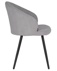 Стул обеденный ДОБРИН НАОМИ (ЭМАЛЬ ЧЕРНЫЙ МУАР велюр Катаниа Смоке) / DOBRIN NAOMI Catania Smoke)