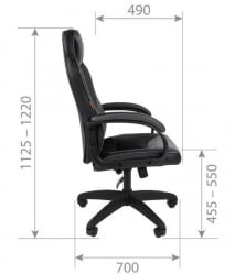 Кресло геймерское CХАИРМАН ДРАЙВ (ГАМЕ) 17 черный/серый/белый / CHAIRMAN (GAME)